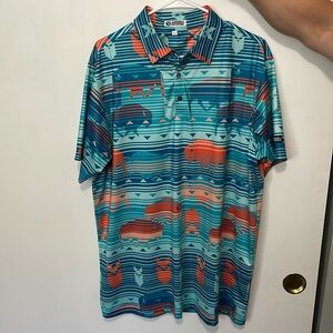 Men’s Raised By Coyotes Caprock Buffalo Golf Polo